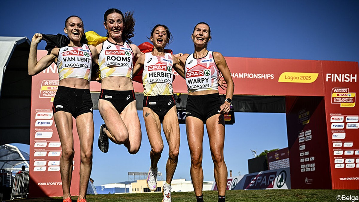 Belgische vrouwen pakken goud in het landenklassement met 3 loopsters in de top 10 van EK veldlopen