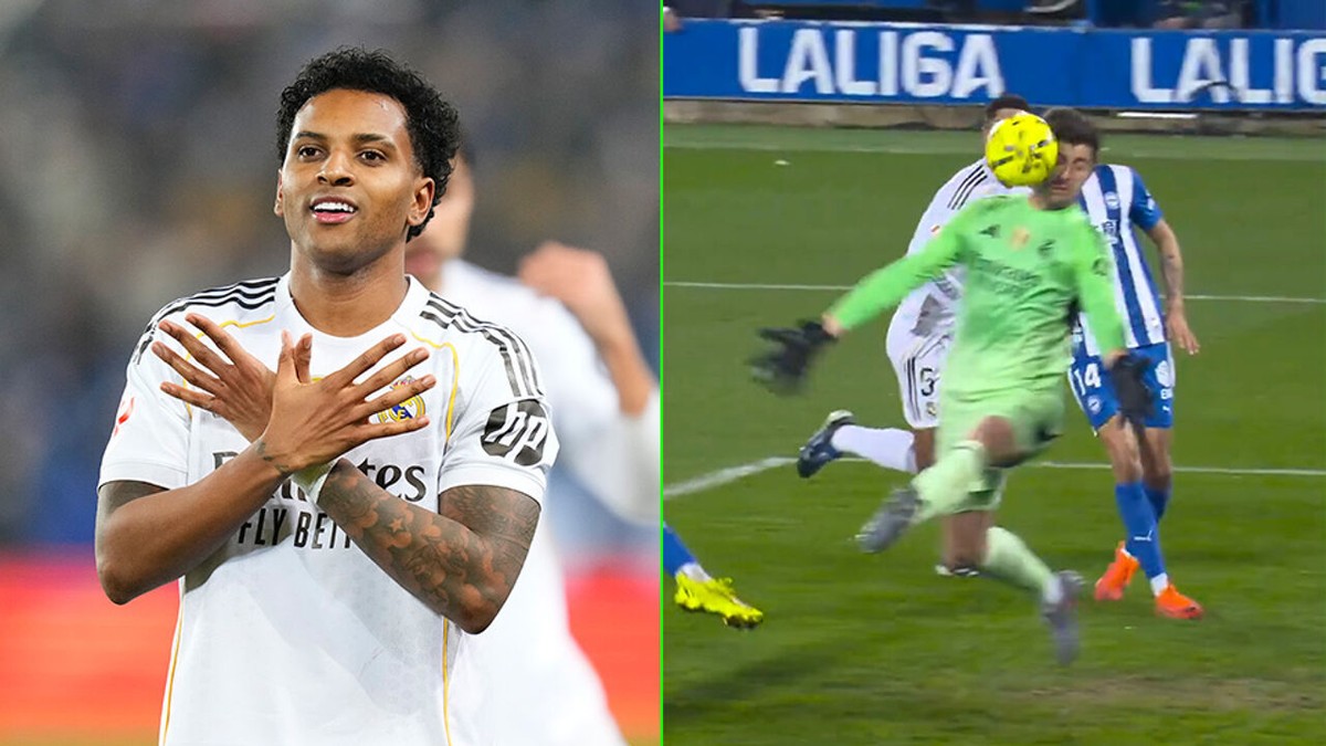 Dankzij Rodrygo én het gezicht van Courtois: Real houdt Alonso langer in het zadel met zege tegen Alaves