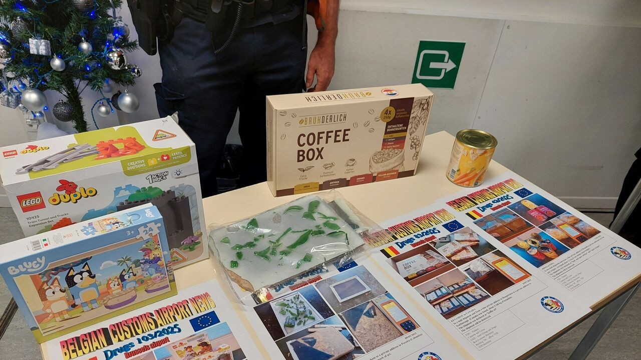 In duploblokken of sportschoenen: douane op Brussels Airport onderschepte 9 ton drugs, cannabis en ketamine in opmars