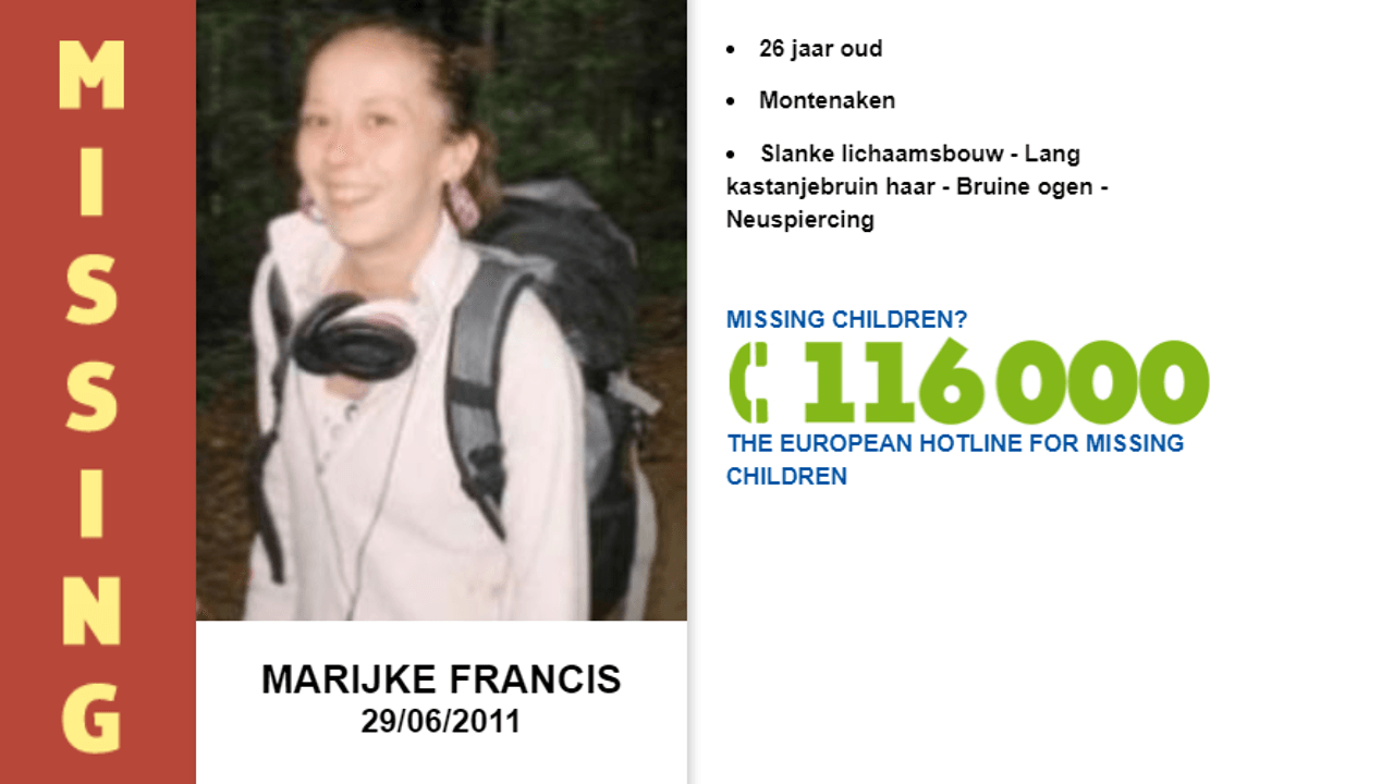 Einde van jarenlang onderzoek naar verdwijning en moord op Marijke Francis in zicht