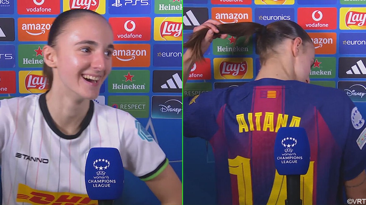 "Zeker en vast!": Zenia Mertens verlaat Barcelona met truitje van Aitana Bonmati