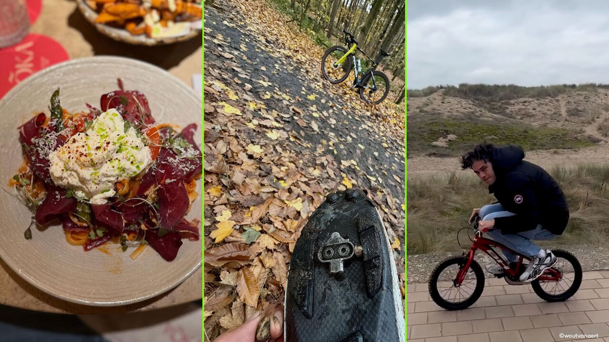 Culinaire tripjes, crossen en dollen op wel erg klein fietsje: een nieuwe inkijk in een week als Wout van Aert
