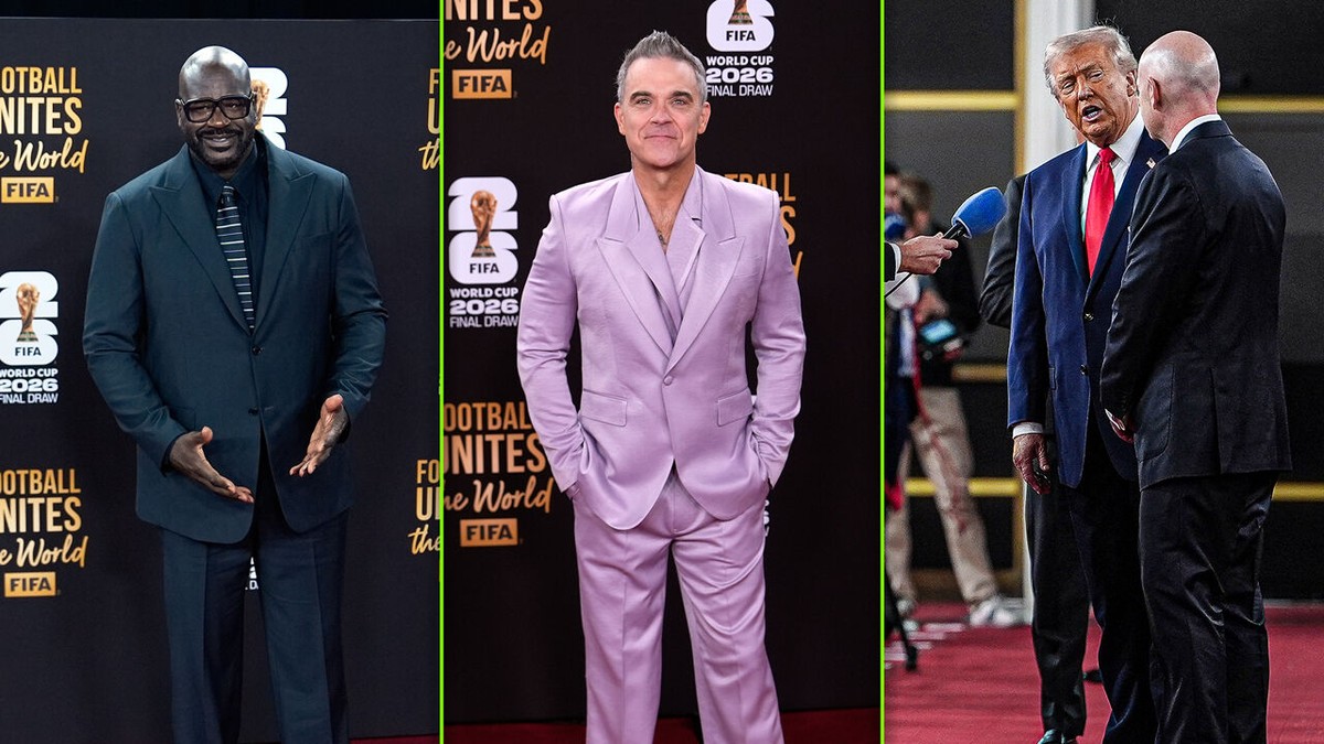 Trump zoekt meteen Infantino op en Robbie Williams straalt in opvallend kostuum: bekijk de beste beelden van de rode loper