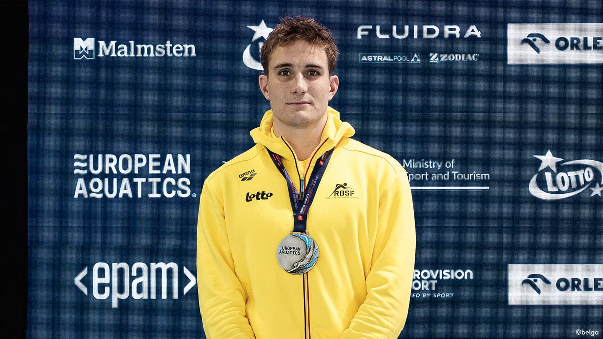 ZILVER! Lucas Henveaux kroont zich tot vice-Europees kampioen op de 800 meter vrije slag met stevig Belgisch record