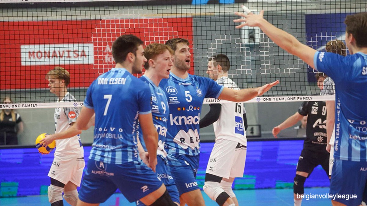 Haasrode Leuven kan Roeselare maar 1 set afsnoepen in heruitgave titelfinale, Maaseik gaat door op elan