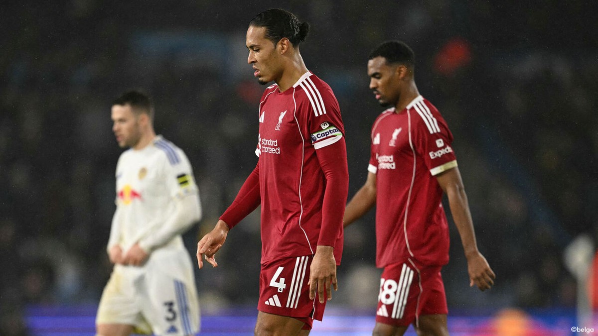 Crisisspook blijft hangen: Liverpool geraakt niet verder dan gelijkspel tegen Leeds na ware rollercoaster