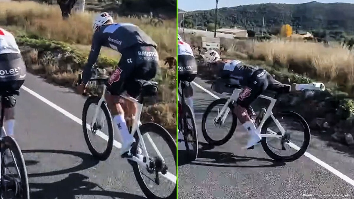 Het verhaal achter virale beelden van Mathieu van der Poel die wonderlijk aan val ontsnapt: "Hij kon ermee lachen"