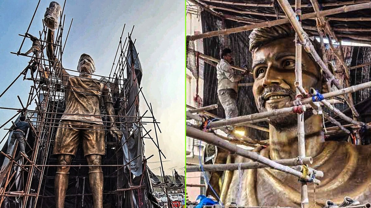 "Een hommage waardig aan zijn grootsheid": India onthult gigantisch Messi-standbeeld van 21 (!) meter hoog