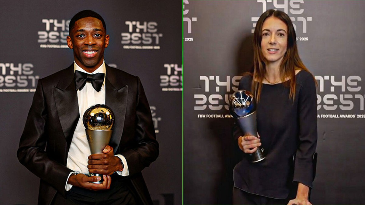 Ousmane Dembélé ook uitgeroepen tot Beste Speler van het Jaar, Aitana Bonmati scoort hattrick bij de vrouwen