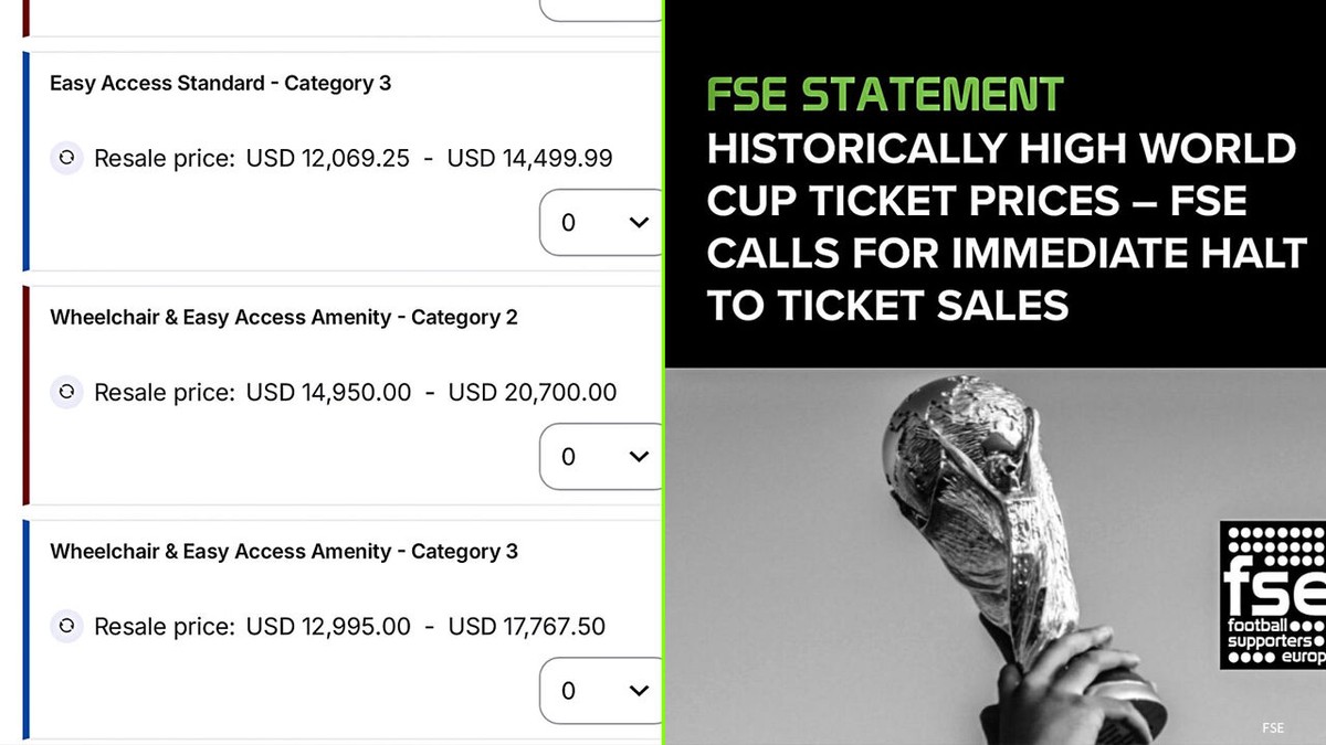 Nieuw hoofdstuk in commotie rond dure WK-tickets : FIFA nu ook onder vuur voor "oneerlijke taks" voor mensen met beperking