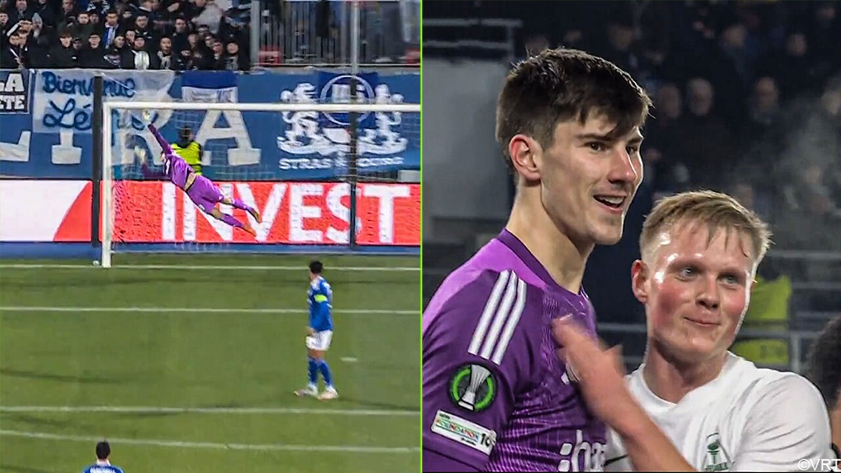 Heerlijke beelden: Mike Penders zweeft schot uit doel en krijgt felicitaties van schutter: "Wat deed je daar?"