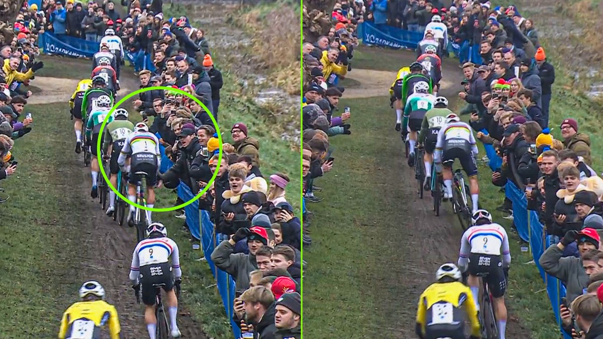 "Man is onder de indruk en wil zich excuseren": supporter die Van der Poel bijna ten val bracht meegenomen door politie