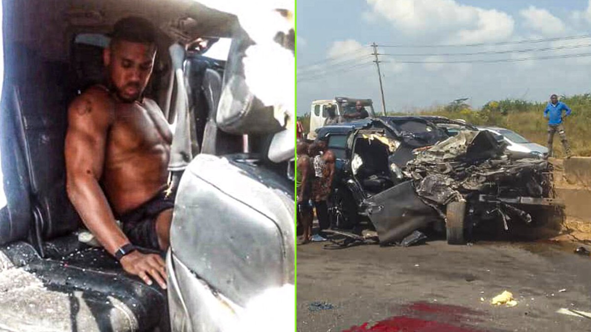 Beelden van wrak tonen dat hij aan de dood ontsnapte: Anthony Joshua betrokken bij zwaar ongeval met twee fatale slachtoffers