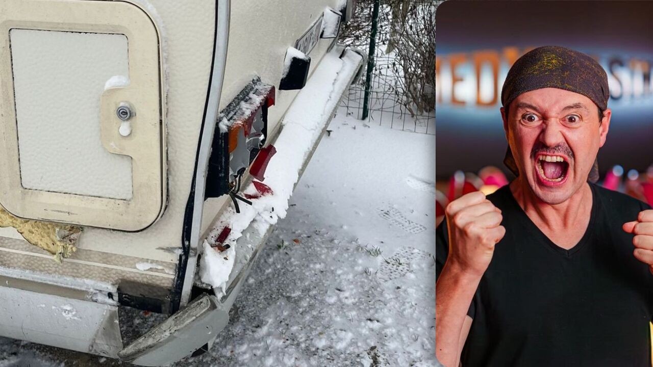 Strooiwagen rijdt tegen mobilhome van komiek Han Solo in Merelbeke-Melle: "Er is iemand in mijn decor gereden"