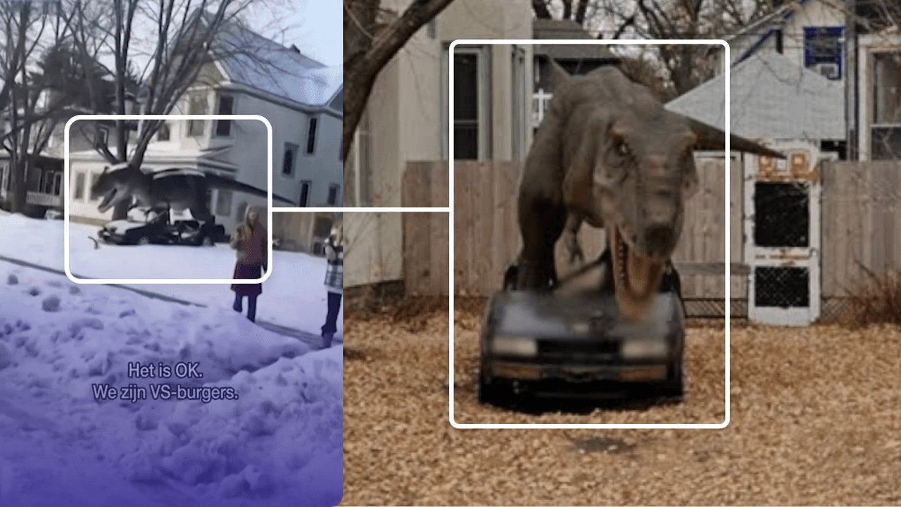 Hoe een dinosaurus in het filmpje van de ICE-agent mensen laat denken dat het om AI-beelden gaat
