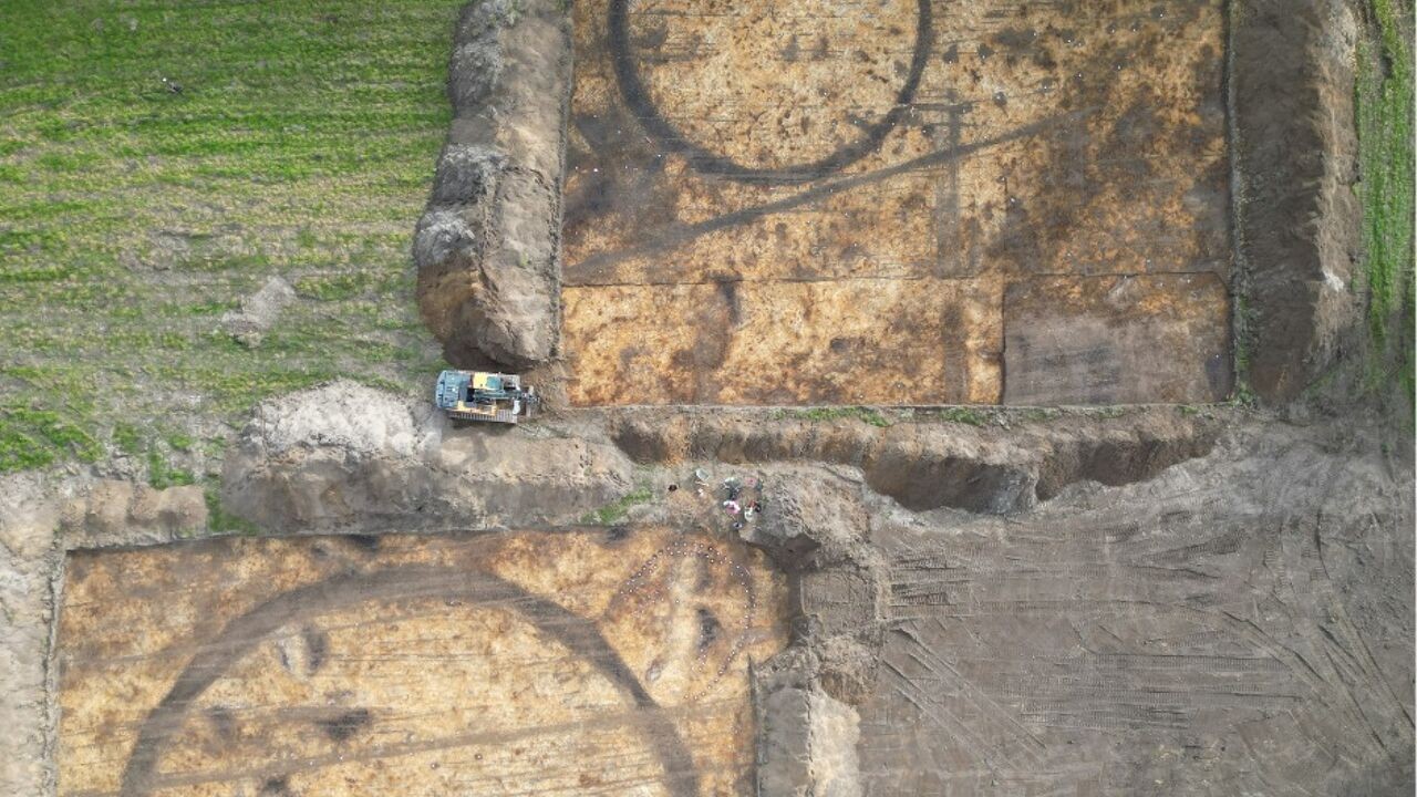 Archeologen leggen 2 grote grafcirkels bloot tijdens opgravingen in Aalter