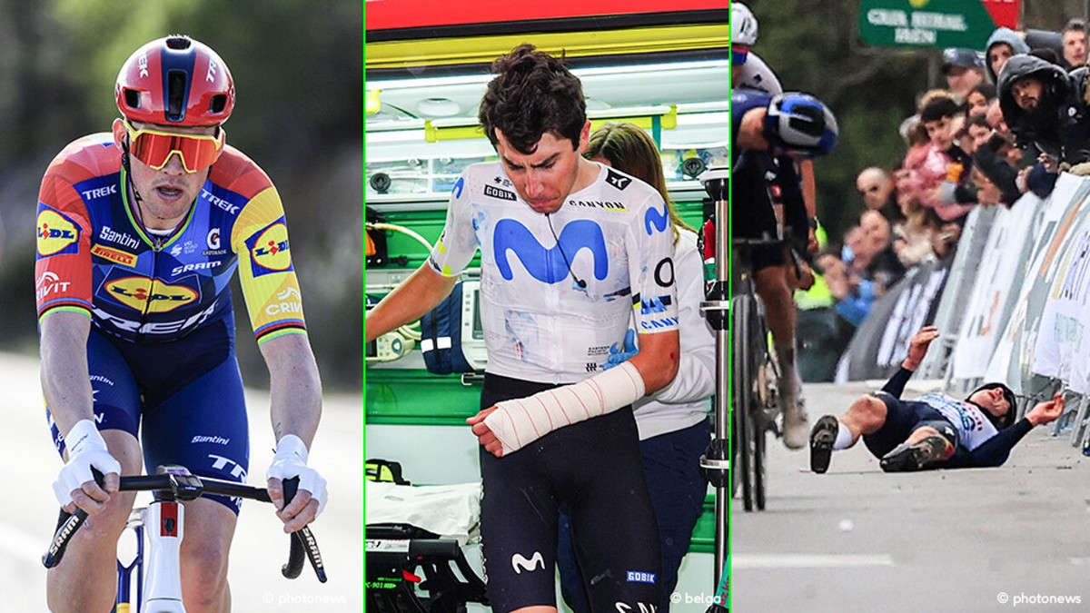 Van bekkenbreuk tot opengescheurde anus: na 1 maand koers puilt de lappenmand uit van de geblesseerde renners (overzicht)