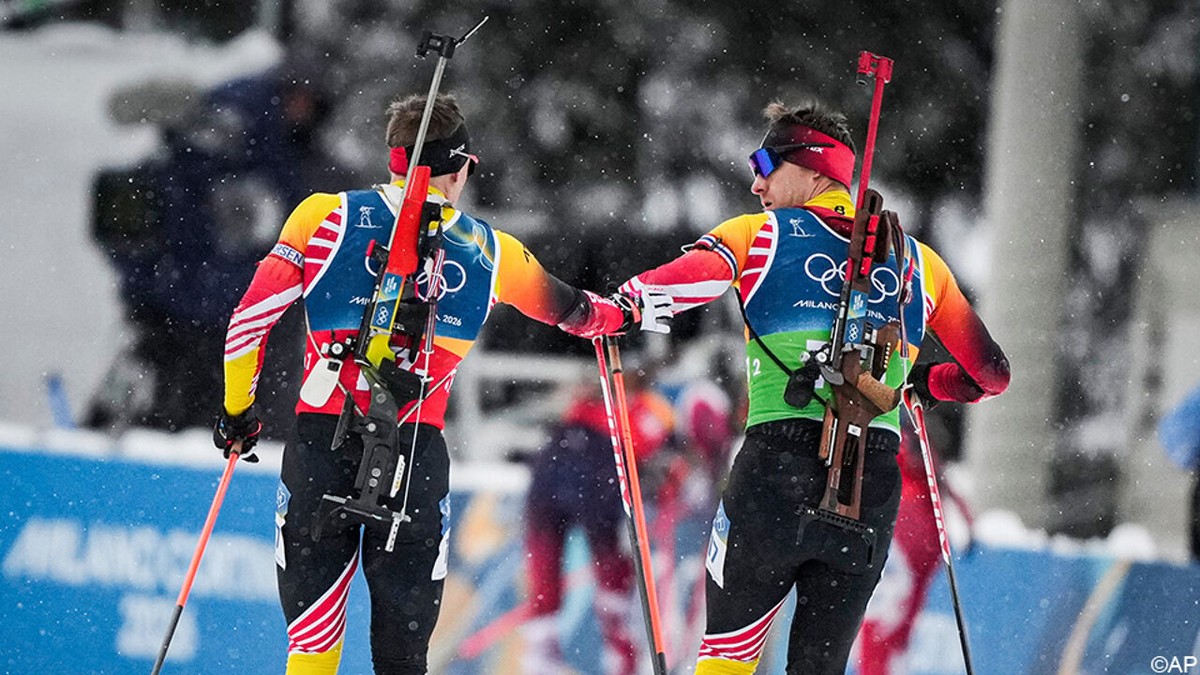Belgische biatleten eindigen voorlaatste in estafette, Franse mannen winnen spannend duel met Noorwegen