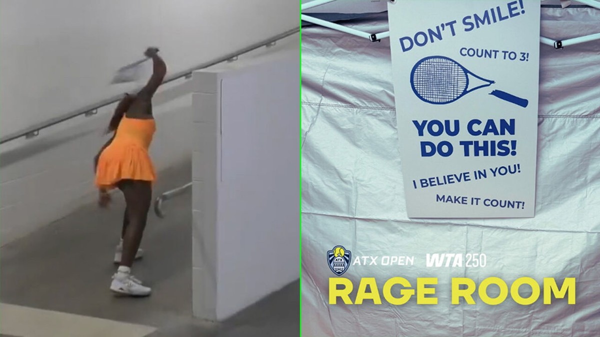 Tennistoernooi van Austin laat speelsters ontladen in "rage room": "Goed idee, maar de naam kan beter"