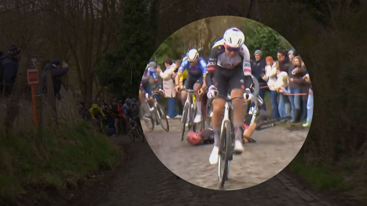 Wat een save! Stuntpiloot Mathieu van der Poel ontsnapt ternauwernood aan slipper van voorganger op de Molenberg