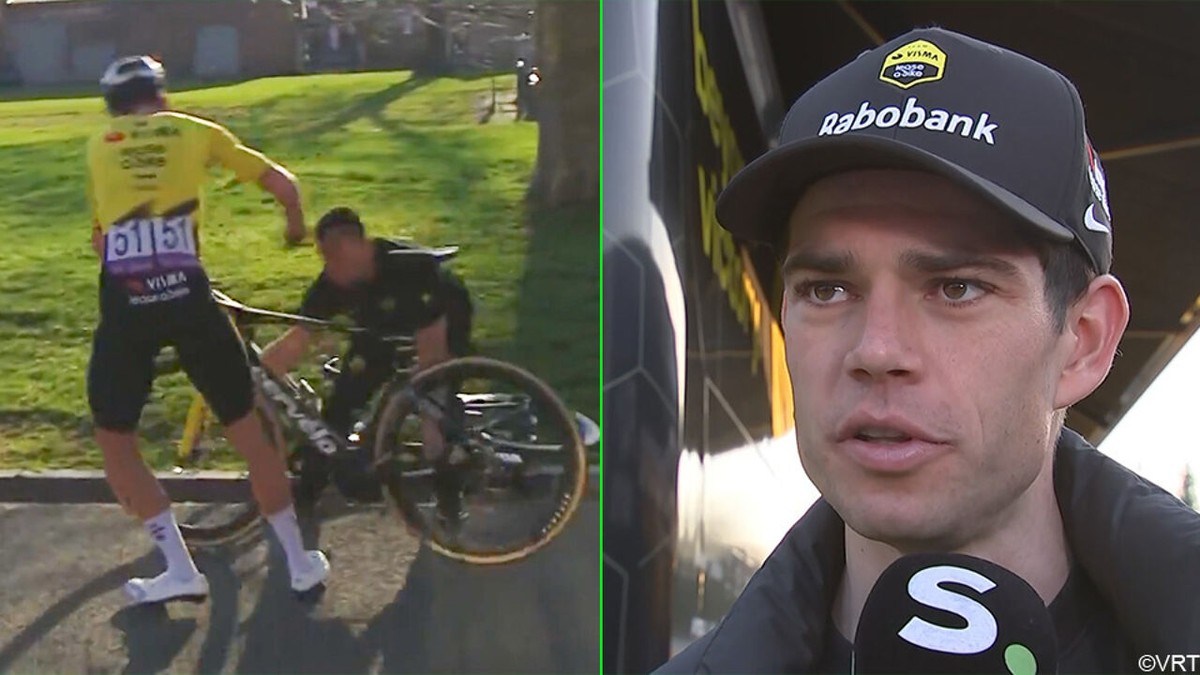 "Dat ruikt naar sabotage": Wout van Aert vloekt na zoveelste pechmoment door glas op de weg