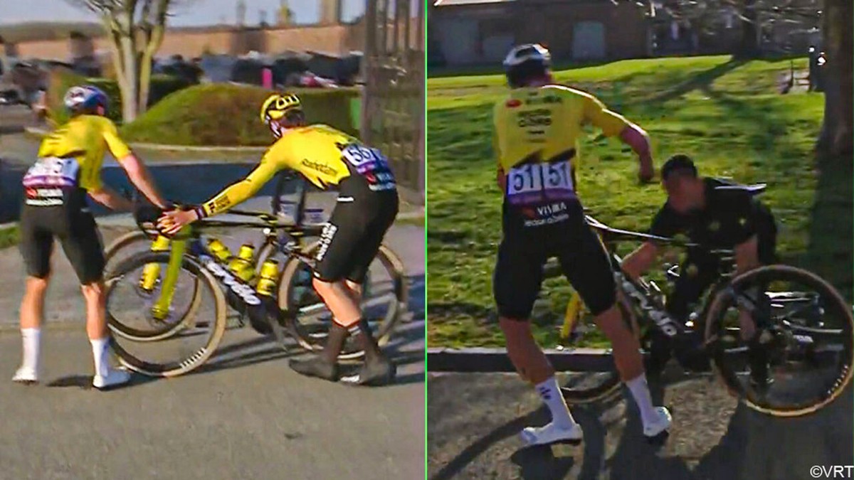 Koersdirectie Samyn valt uit de lucht na reactie Wout van Aert: "Sabotage? Lijkt ons te wijten aan jammerlijk toeval"