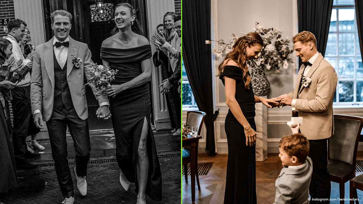 Ben Broeders en Femke Bol in huwelijksbootje gestapt: "Van jou houden heeft altijd als thuis gevoeld"