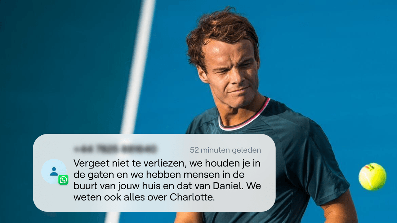 "Je zal geen handen meer hebben": gokker bedreigt tennisser Michaël Geerts uit Antwerpen vóór wedstrijd