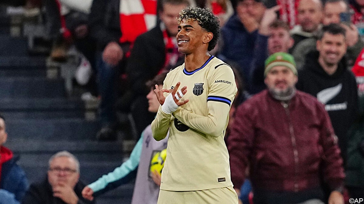 Met een krul van Yamal om in te kaderen: leider Barcelona wint met kleinste verschil op San Mames