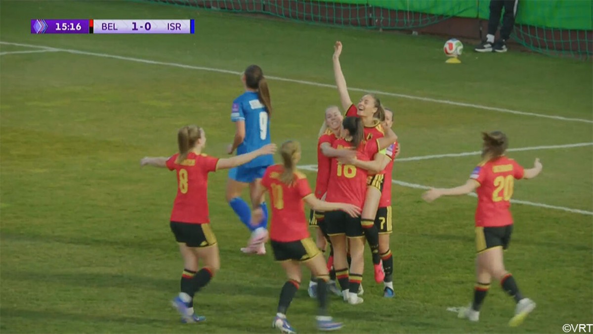 Met magische kaap van Tessa Wullaert als kers op de taart: Red Flames zetten tegen Israël weer stapje richting WK