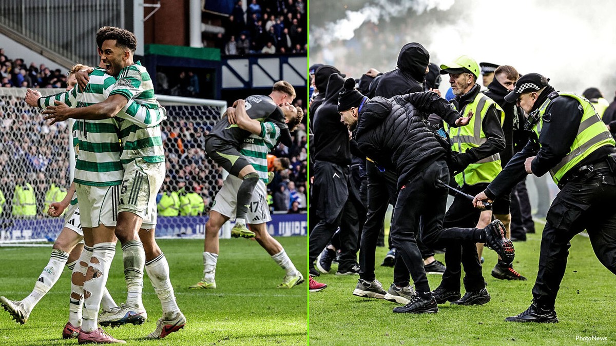 Chaos in Schotse beker: penaltythriller tussen Rangers en Celtic mondt uit in veldbestorming mét knokpartijen