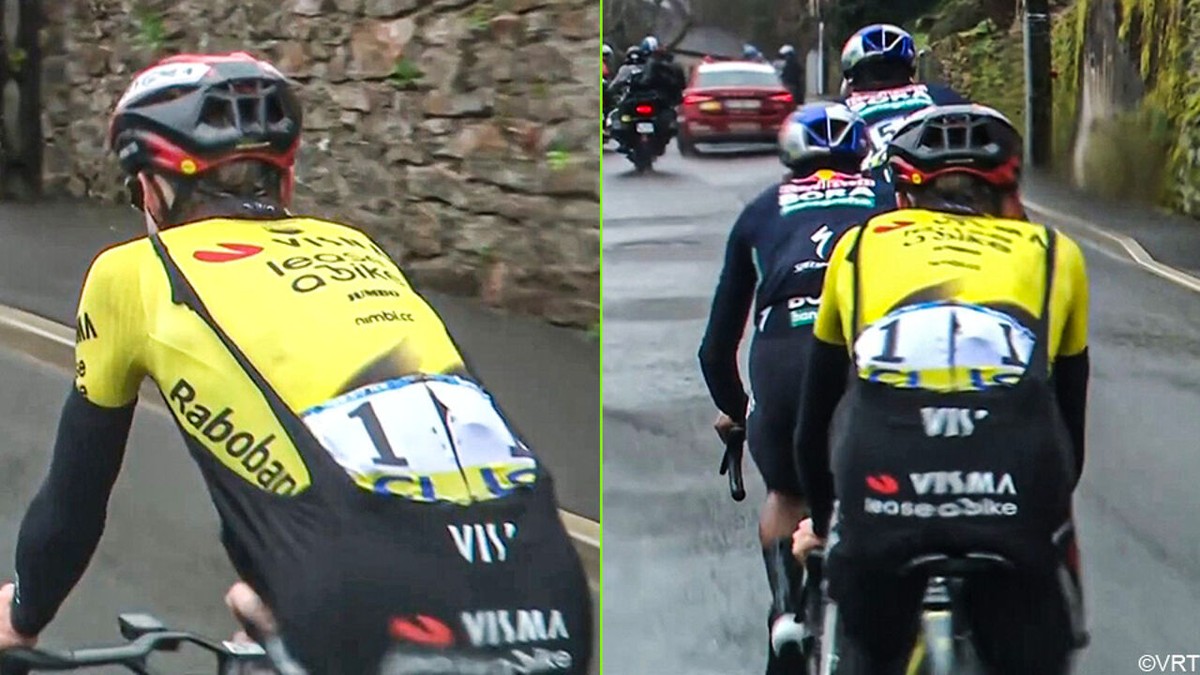 Een nieuwe trend? Jonas Vingegaard pakt in regenrit uit met opvallende vestimentaire keuze