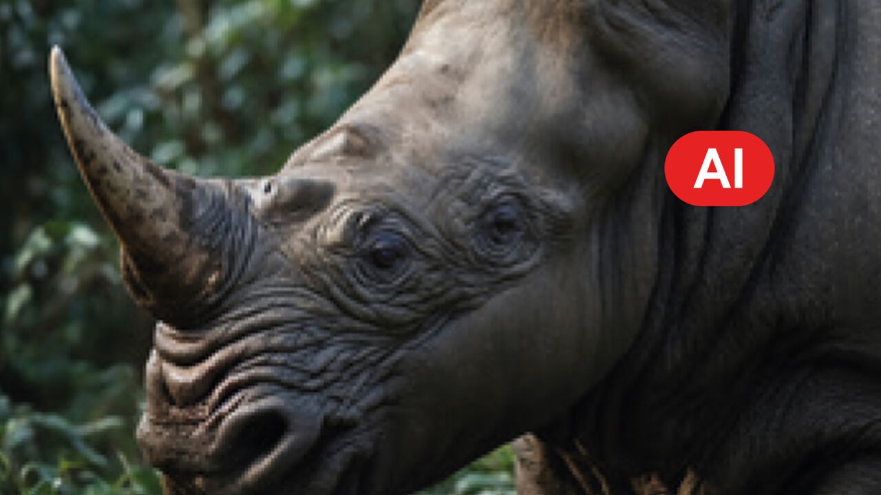 Neushoorn met 2 linkerogen: zelfs in een schoolboek staan nepbeelden