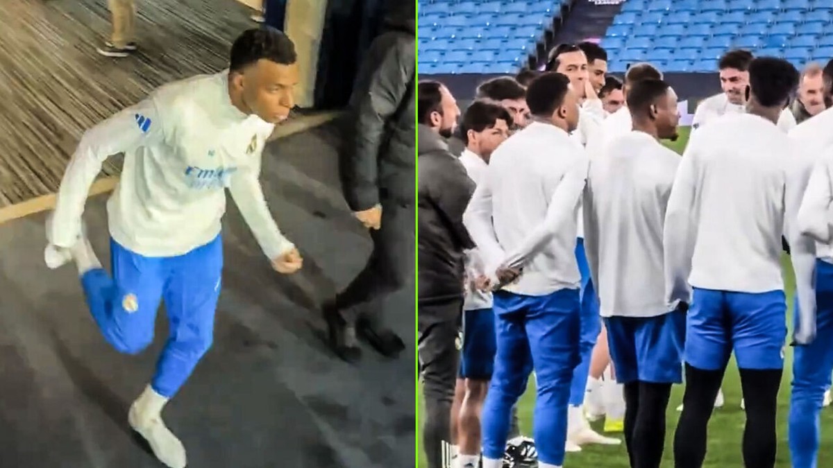 Helemaal klaar voor CL-topper tegen City? Real-fans juichen om filmpje van "sprintende" Kylian Mbappé