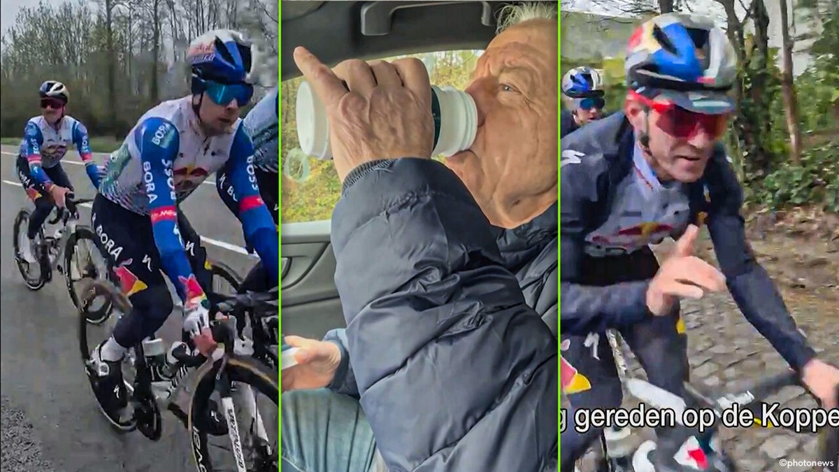 Evenepoel schenkt bidon "met suikerwater" aan José De Cauwer én is trots op Koppenberg-succes: "Je ziet dat hij zich amuseert"