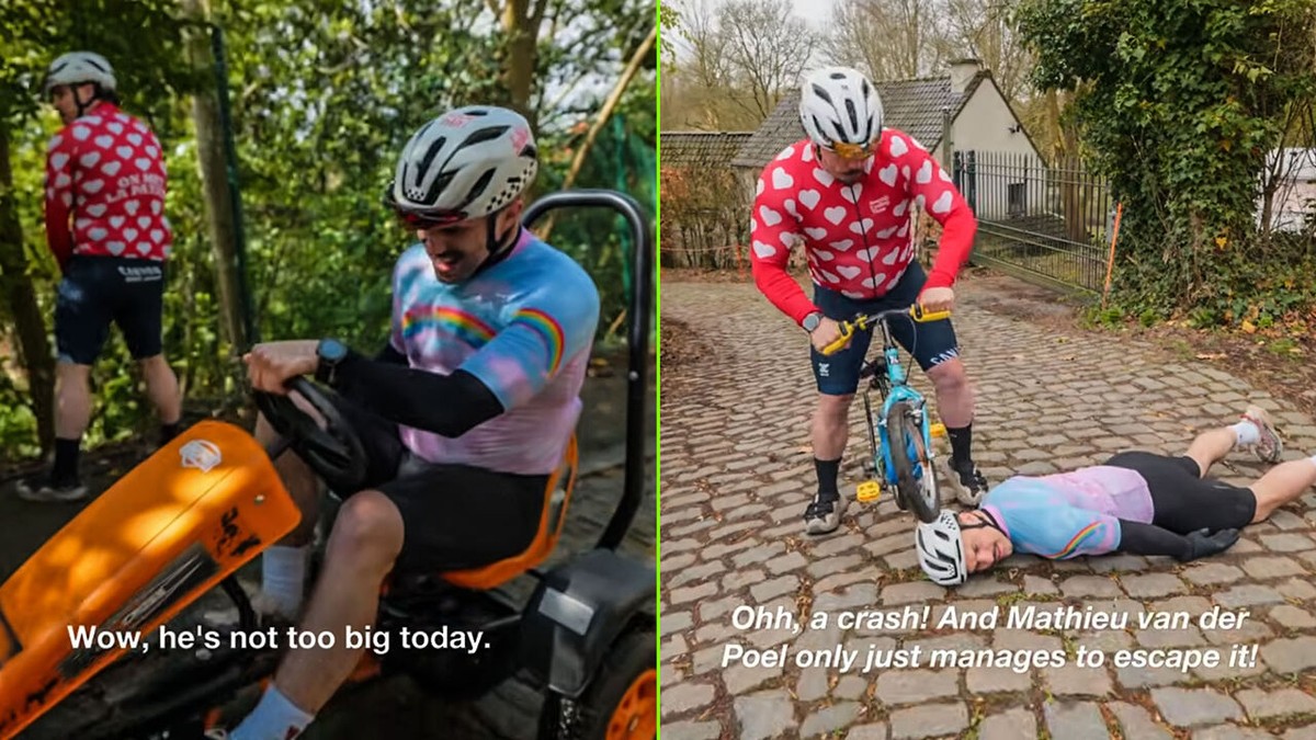 Met go-kart de Muur op en Van der Poels stuntwerk met een twist: Average Rob verkent Ronde op bijzondere manier
