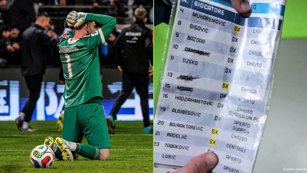 Werd Italië "bestolen"? Bosnisch boefje pronkt met spiekbriefje dat hij stal van Donnarumma in WK-kwalificaties