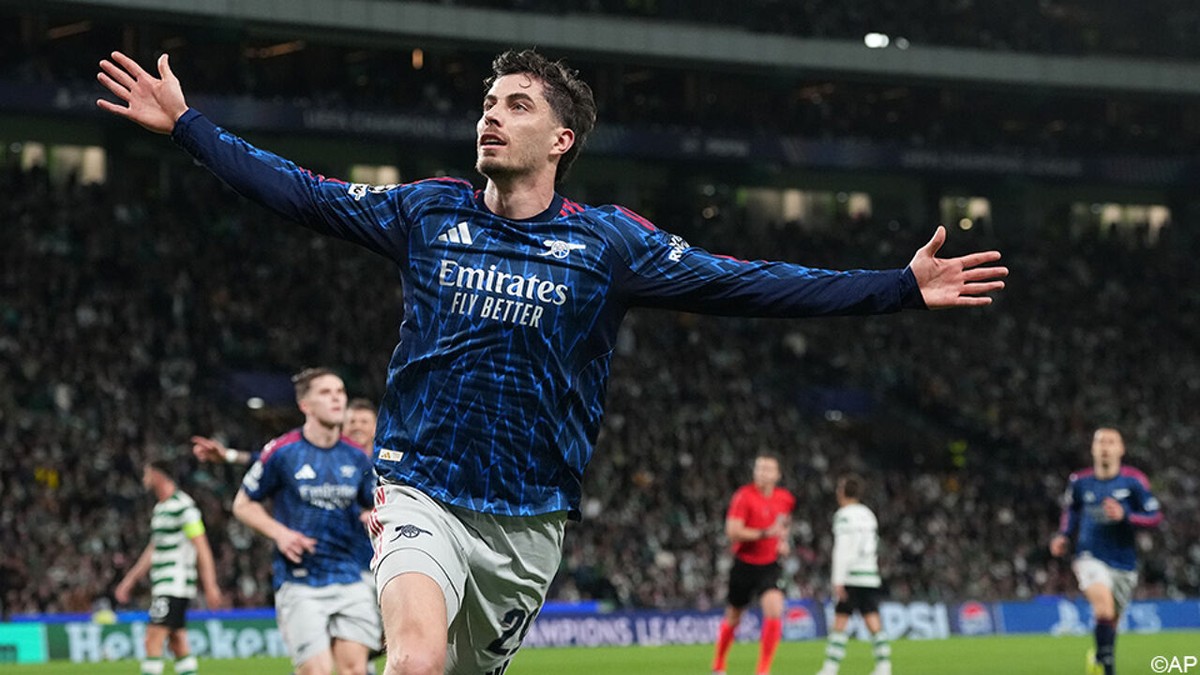 Ultieme uppercut in Lissabon: invaller Havertz schenkt Arsenal in allerlaatse minuut nog moeizame zege
