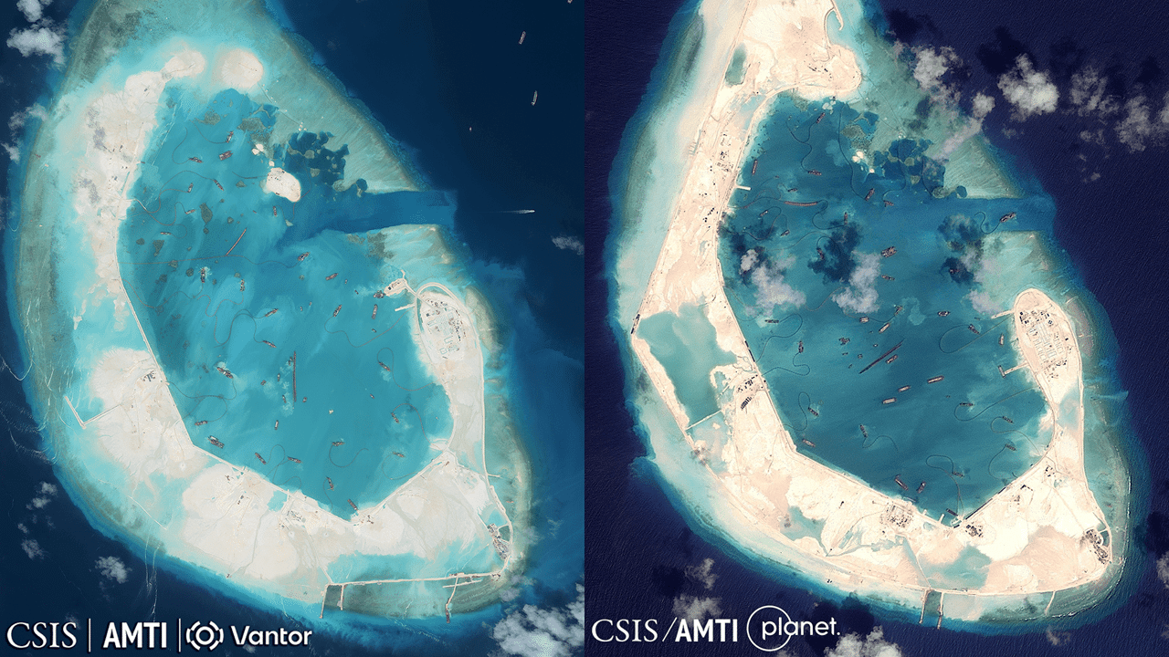 China bouwt afgelegen zandbank in Zuid-Chinese Zee in alle stilte om tot gigantische militaire basis