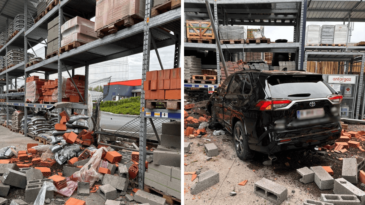 Vrouw rijdt van parking bouwafdeling binnen van doe-het-zelfzaak in Kuurne: "Voor 100.000 euro aan schade"