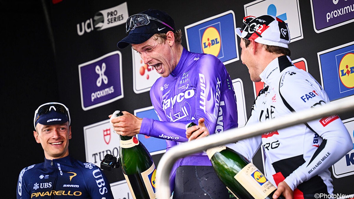 "Mezelf ook wat verrast": Brabantse Pijl-winnaar Foldager droomt ook van Gold Race, maar "misschien draaien we rollen om"