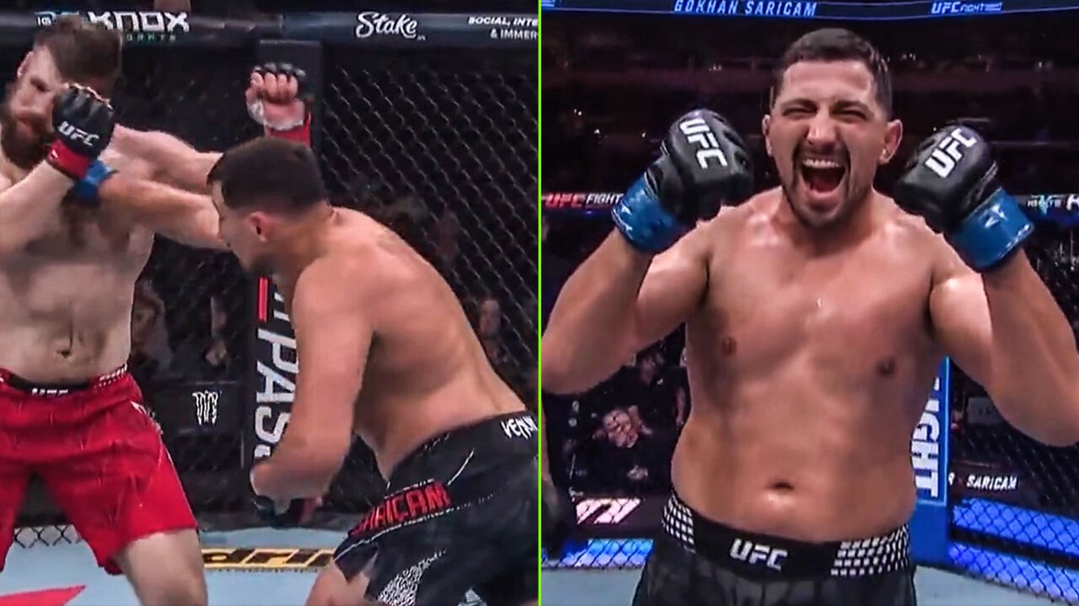 Stevige rechter als binnenkomer: Gökhan Saricam slaat tegenstander KO bij debuut in de UFC