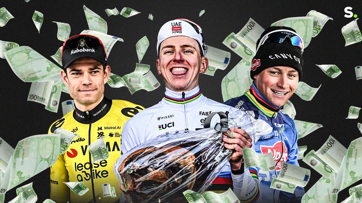 Pogacar opnieuw prijzengeldkoning, maar grootste cheque was voor Van Aert: deze renners (met verrassing) verdienden het meeste in het voorjaar