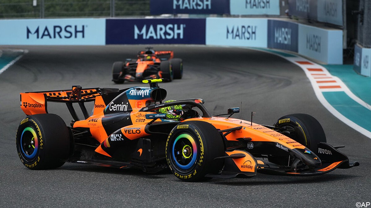 McLarens van Lando Norris en Oscar Piastri op 1 en 2 in de sprintrace, Mercedes-rijders raken niet op het podium