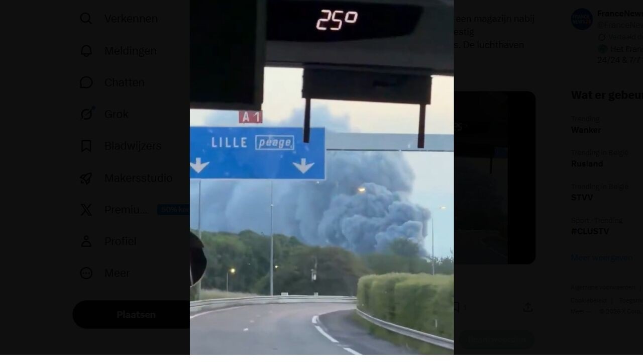 Grote brand in loods vlak bij Parijse luchthaven Charles de Gaulle