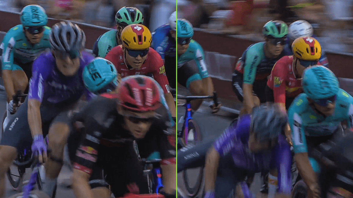 Een uitzonderlijke straf: Italiaan Enrico Zanoncello moet Giro verlaten na kopstoot (?) in volle sprint
