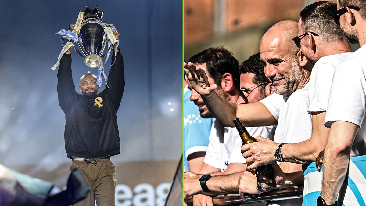 Met Vincent Kompany als special guest: nieuwe feestdag voor Pep Guardiola, die in open bus geniet tijdens parade