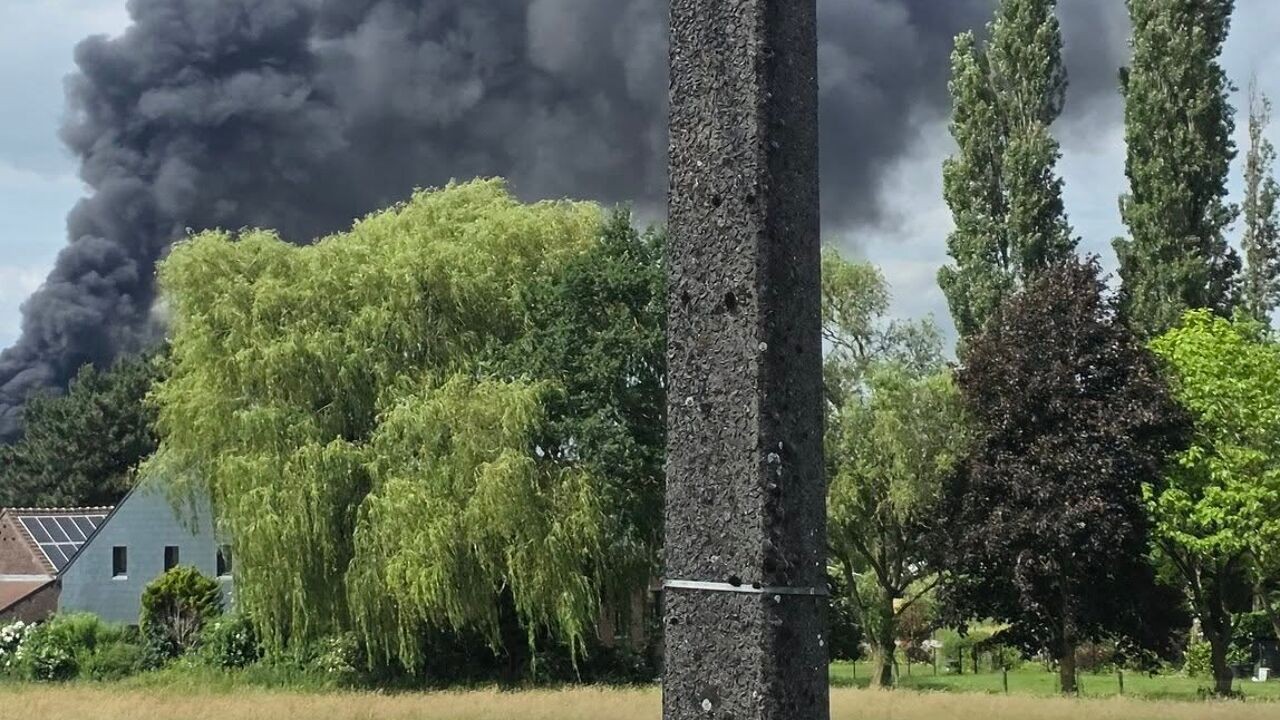 Grote brand bij mazoutleverancier in Rebecq