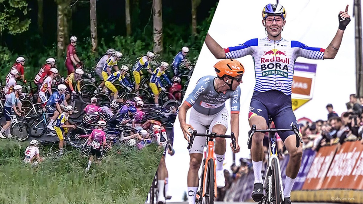 Amper 10 renners glipten voorbij zware valpartij: Laurence Pithie wint sprint van klein groepje in Ronde van Wallonië