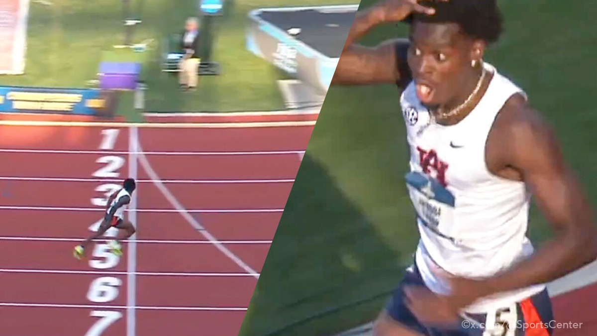 Sensatie in de VS: student Ja'Kobe Tharp (20) breekt wereldrecord op 110m horden tijdens collegekampioenschap